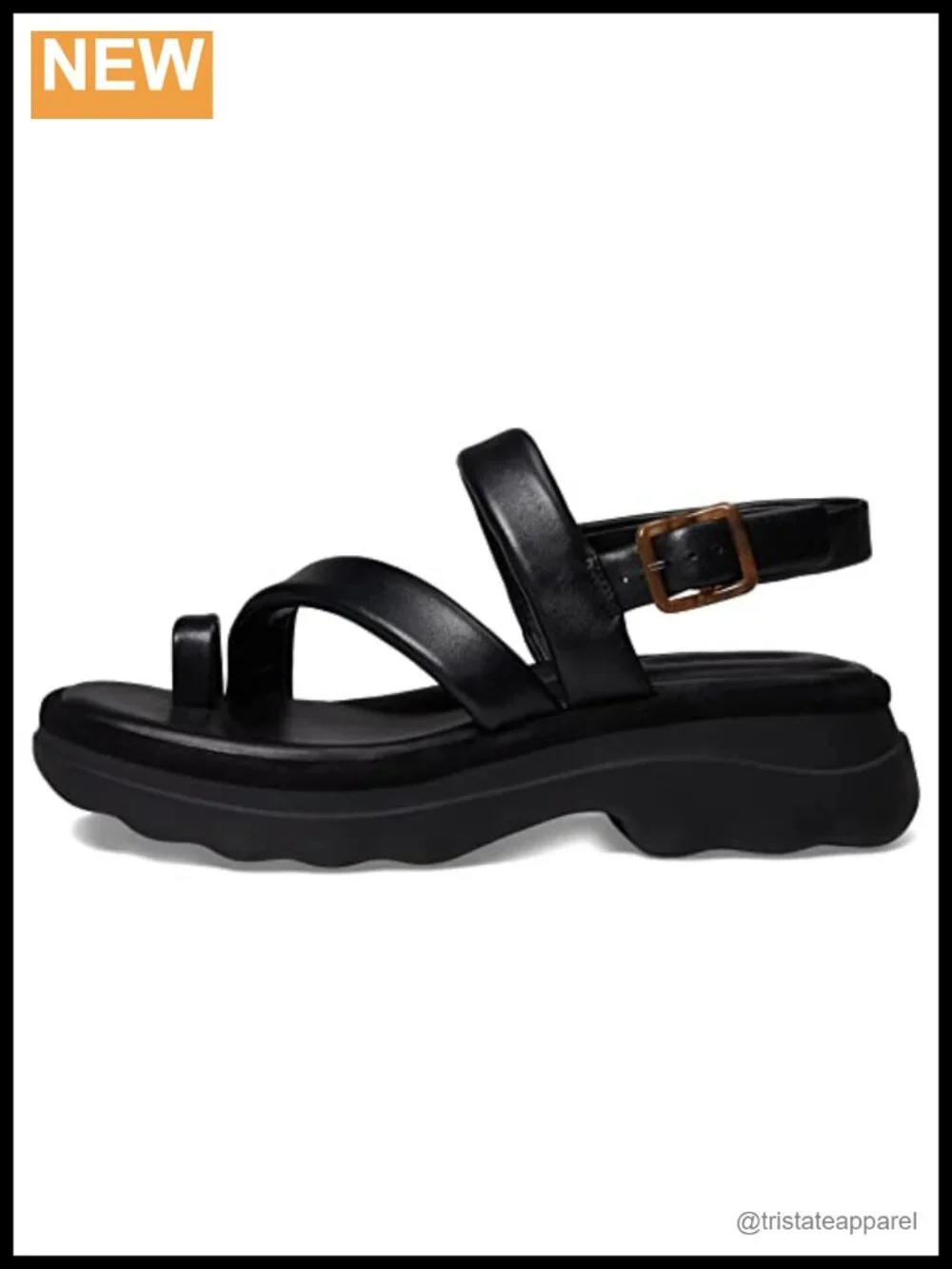 Vince Santa Cruz Leather Platform Slingback Sandals Adjustable Buckle